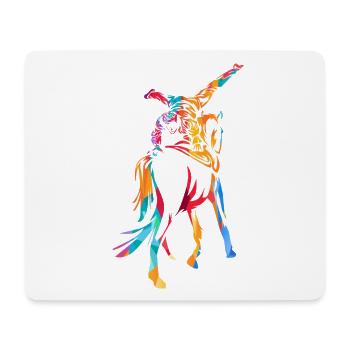 Grazile Voltigiererin Akrobatik - Mousepad (Querformat) - Weiß - Vorne