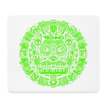 Techno Music Logo - Mouse Pad (horizontal) - white - Front