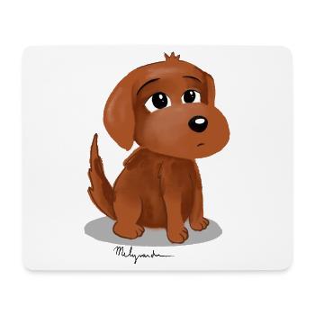 Hund, Baby Hund - Mousepad (Querformat) - Weiß - Vorne