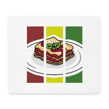 Ofenfrische Lasagne Käsekruste - Mousepad (Querformat) - Weiß - Vorne