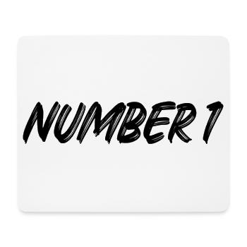 Numéro 1 - un - premier - premier - 1 - numéro 1 - Tapis de souris (format paysage) - blanc - Devant