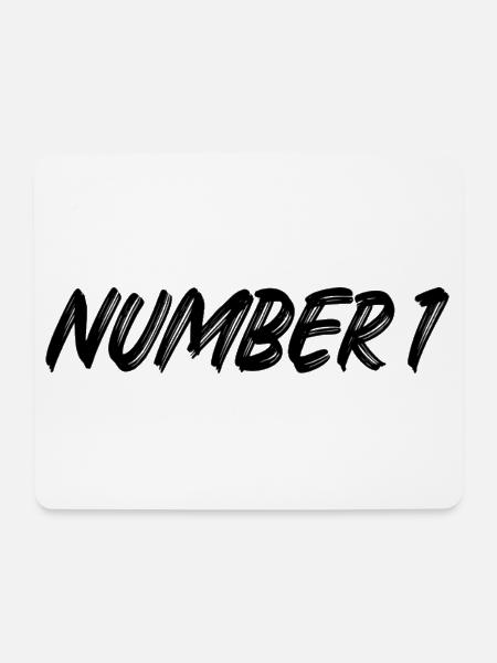 Number 1 - eins - erster - erste - 1 - Nummer 1 - Mousepad (Querformat) - Weiß