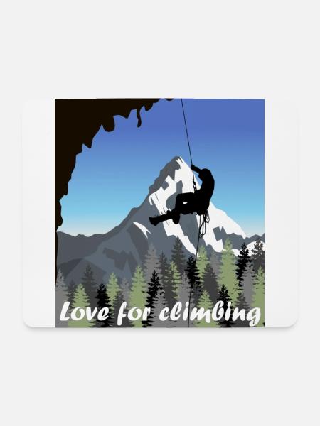 Liebe zum Klettern - Mousepad (Querformat) - Weiß