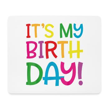 c'est mon anniversaire - Tapis de souris (format paysage) - blanc - Devant