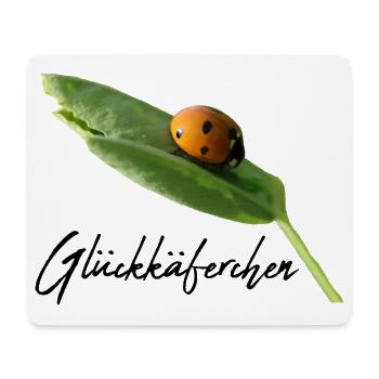Glückskäferchen Marienkäfer Glücksbringer - Mousepad (Querformat) - Weiß - Vorne