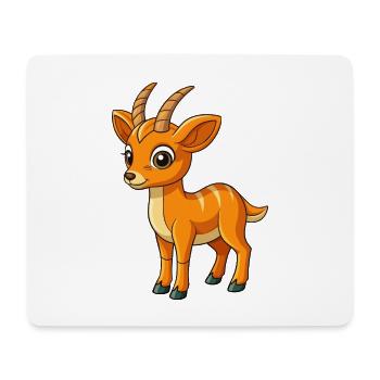 Antilope Niedliche Maskottchen Zeichentrickfigur Kawaii - Mousepad (Querformat) - Weiß - Vorne
