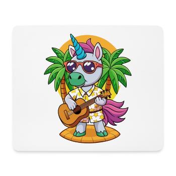 Lustige Einhorn Cartoon Sommer Strand Sonnenbrille - Mousepad (Querformat) - Weiß - Vorne