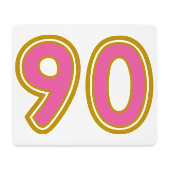 90. 90 ANS. 90e ANNIVERSAIRE. ANNIVERSAIRE 90 ANS. - Tapis de souris (format paysage) - blanc - Devant