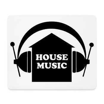 House music - Mousepad (Querformat) - Weiß - Vorne