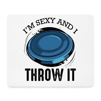 Disc golf saying funny pun frisbee gift - Mouse Pad (horizontal) - white - Front