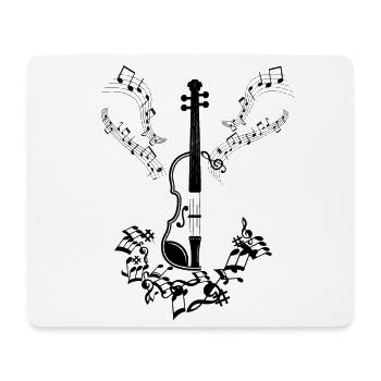 Notes de Musique Musiciens Clefs Partitions - Tapis de souris (format paysage) - blanc - Devant