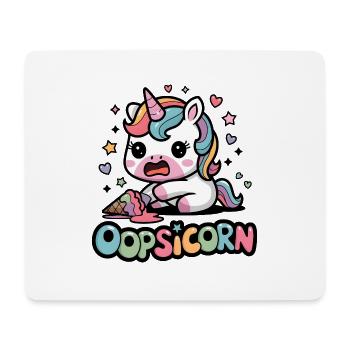 Oopsicorn - Tapis de souris (format paysage) - blanc - Devant