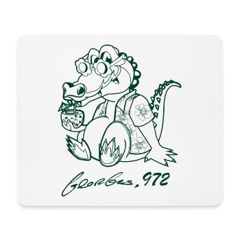 Georges Basic dunkelgrün - Mousepad (Querformat) - Weiß - Vorne