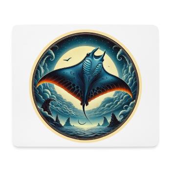Ray Fish - Mouse Pad (horizontal) - white - Front