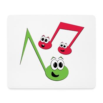 Fugly Noten - Mousepad (Querformat) - Weiß - Vorne