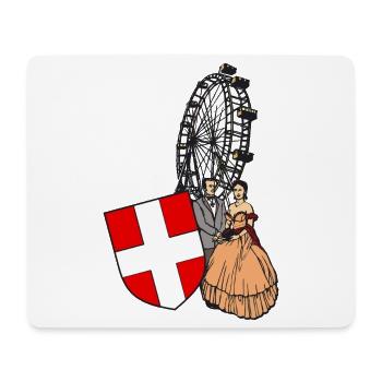 Vienna Panorama - Mouse Pad (horizontal) - white - Front