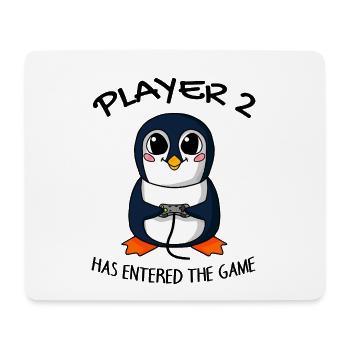 Second baby player 2 baby penguin pregnant - Mouse Pad (horizontal) - white - Front