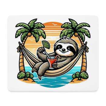 Sloth in hammock - Mouse Pad (horizontal) - white - Front