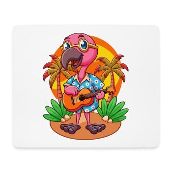 Lustige Flamingo Cartoon Sommer Strand Sonnenbrille - Mousepad (Querformat) - Weiß - Vorne