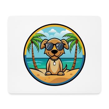 Pointer Dog Breed Cartoon Sunglasses Beach - Mouse Pad (horizontal) - white - Front