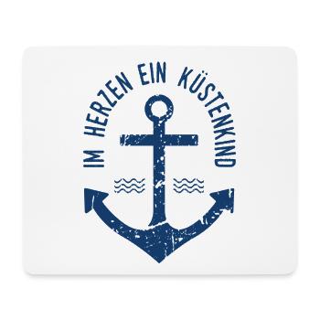 Im Herzen ein Küstenkind - Mousepad (Querformat) - Weiß - Vorne