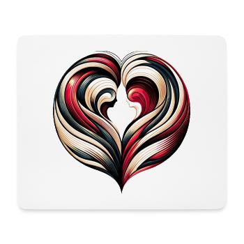 Design abstrait Saint-Valentin - Tapis de souris (format paysage) - blanc - Devant