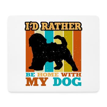 Cockapoo Hundeliebhaber Silhouette Vintage Sonnenuntergang - Mousepad (Querformat) - Weiß - Vorne