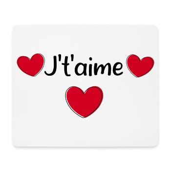 Saint-Valentin cœur rouge, st.valentin - Mousepad (Querformat) - Weiß - Vorne