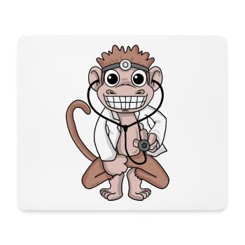Hôpital vétérinaire médecin singe médecin - Tapis de souris (format paysage) - blanc - Devant