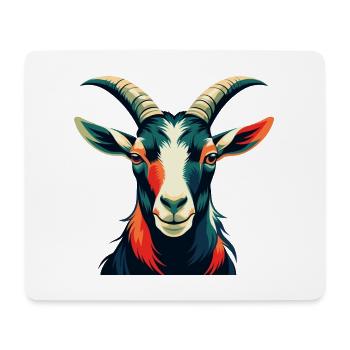 Goat Cartoon Character Colorful Pet Animal - Mouse Pad (horizontal) - white - Front
