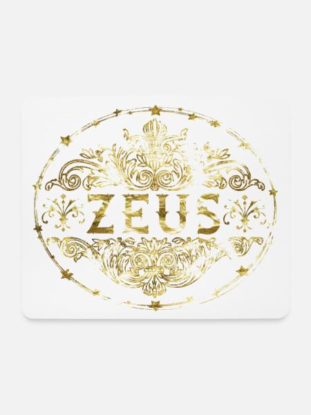 Zeus - Mousepad (Querformat) - Weiß