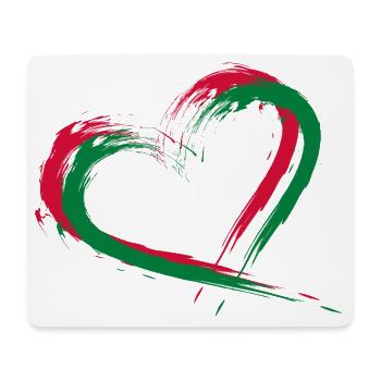 Herz Bürste Flagge der Malediven - Mousepad (Querformat) - Weiß - Vorne