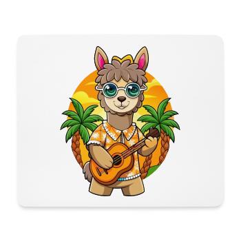 Lustige Alpaka Cartoon Sommer Strand Sonnenbrille - Mousepad (Querformat) - Weiß - Vorne