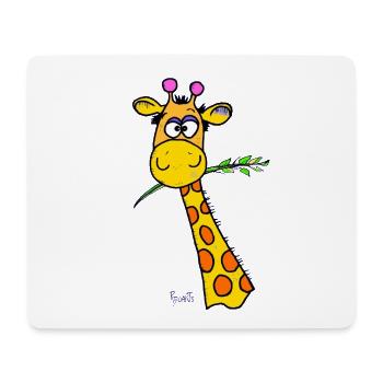 Cute Giraffe - Mouse Pad (horizontal) - white - Front