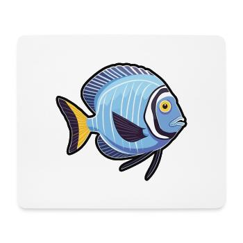 Kaiser Kaiserfisch Cartoon Kawaii Illustration - Mousepad (Querformat) - Weiß - Vorne