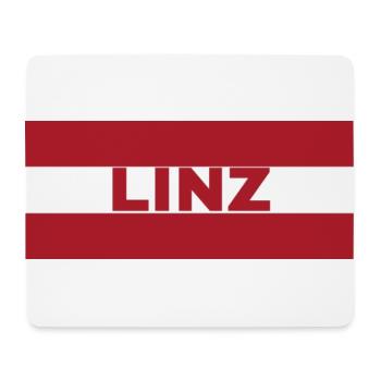 Linz City in Austrian Flag - Mouse Pad (horizontal) - white - Front