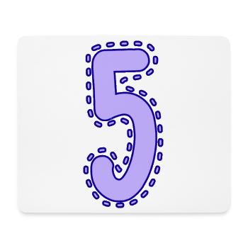 5. 5 ANS. 5e ANNIVERSAIRE. ANNIVERSAIRE 5 ANS - Tapis de souris (format paysage) - blanc - Devant