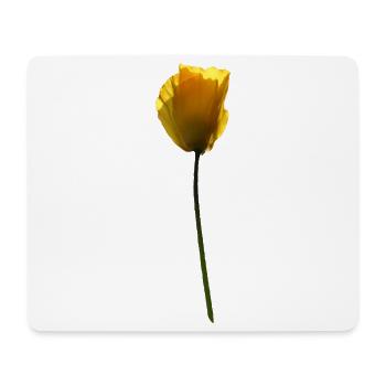 gelbe Mohnblume Mohn - Mousepad (Querformat) - Weiß - Vorne