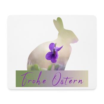 Frohe Ostern Hase - Mousepad (Querformat) - Weiß - Vorne