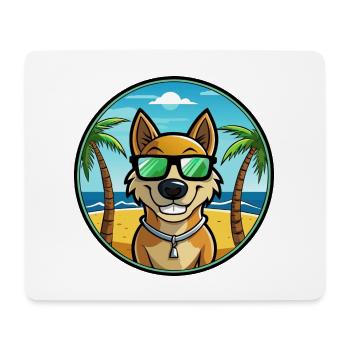 Alano Español Hunderasse Cartoon Sonnenbrille Strand - Mousepad (Querformat) - Weiß - Vorne