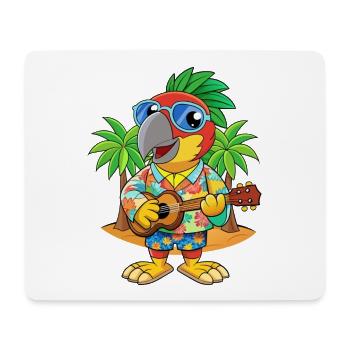 Lustige Papageien-Cartoon-Sommer-Strand-Sonnenbrille - Mousepad (Querformat) - Weiß - Vorne