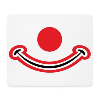 Clowngesicht mit roter Nase. Clownsgesicht - Mousepad (Querformat) - Weiß - Vorne