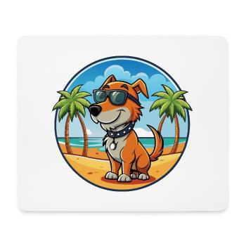 Polnische Jagdhund Hund Rasse Cartoon Sonnenbrille - Mousepad (Querformat) - Weiß - Vorne