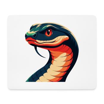 Schlange Cartoon Figur Buntes Haustier Tier - Mousepad (Querformat) - Weiß - Vorne