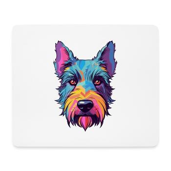 Scottish Terrier Hunderasse Aquarell Karikatur Kawa - Mousepad (Querformat) - Weiß - Vorne