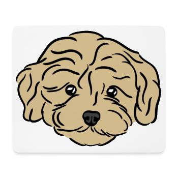 Doodle Puppy - Mousepad (Querformat) - Weiß - Vorne