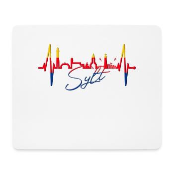 Sylt Skyline Nordsee Herzschlag Nordfriesen Sylter - Mousepad (Querformat) - Weiß - Vorne