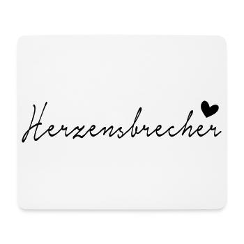 Herzensbrecher - Mousepad (Querformat) - Weiß - Vorne