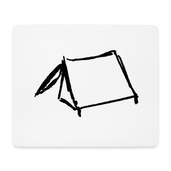 zelt - Mousepad (Querformat) - Weiß - Vorne