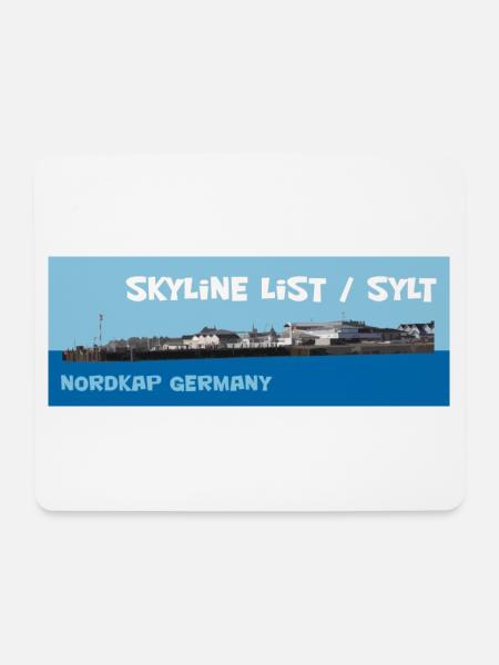 skyline list - Mousepad (Querformat) - Weiß